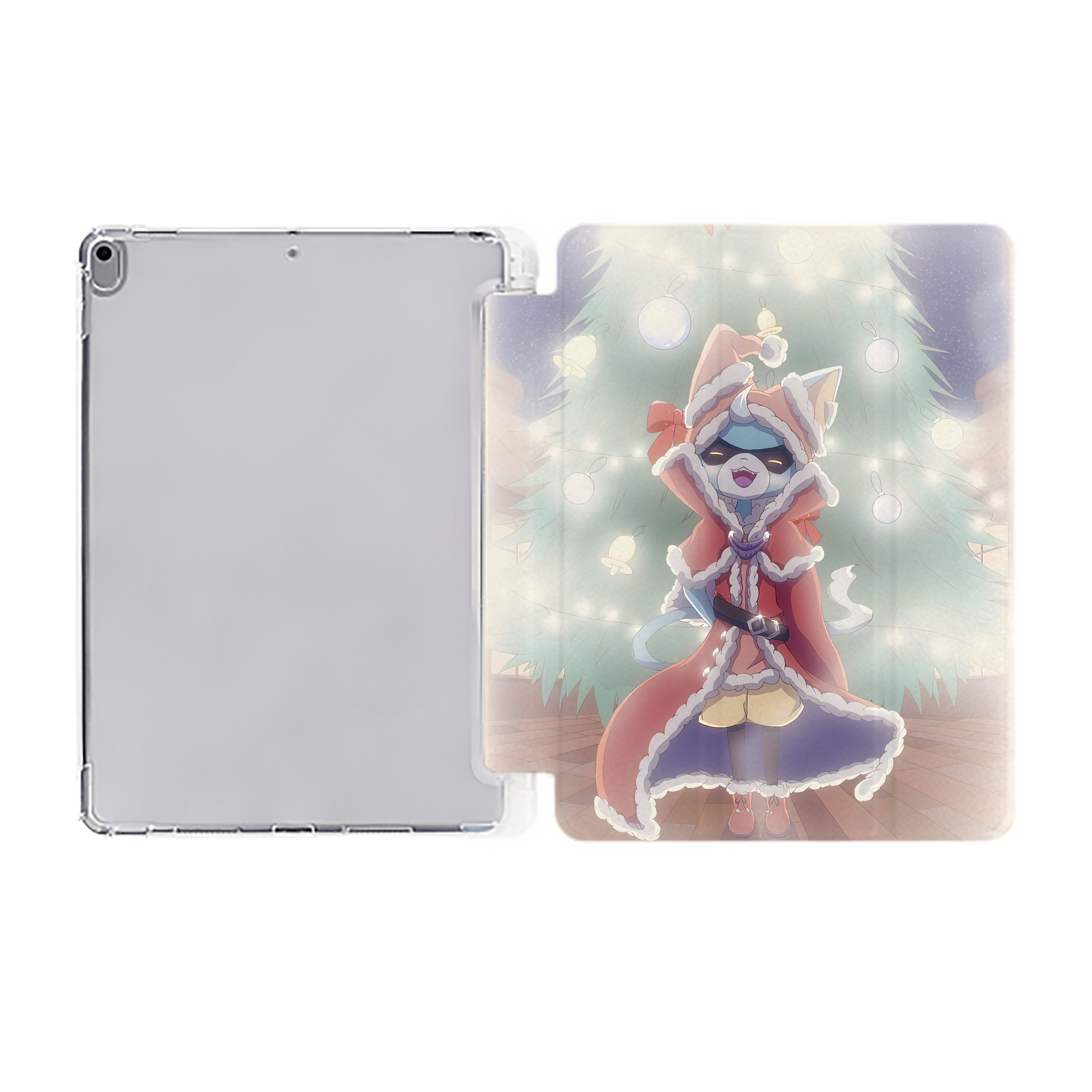 （画像用） 妖怪ウォッチ Yo-kai Watch IPad ケース ペン収納付き 三つ折りスタンド PUレザー×シリコン 対応機種9.5/10.5/10.9インチ